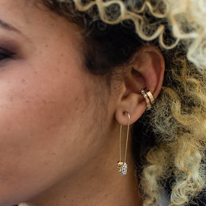 Pin Earrings - White