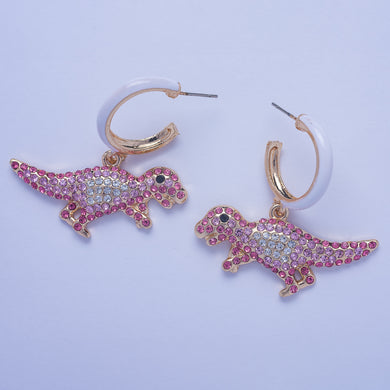 Saurus Earrings - Pink